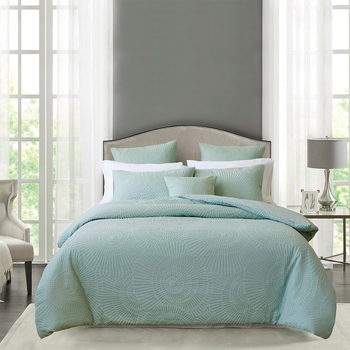 Bianca Byron Quilt Cover Percale Cotton Sage - Super King Bed