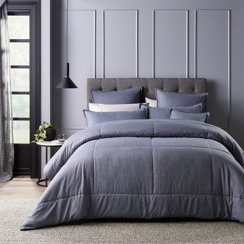 Bianca Maynard Comforter Blue Super King Bed with Pillowcase
