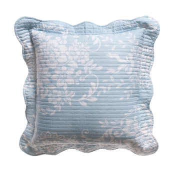 Bianca Florence Matching Cushion 43x43cm Square Pillow - Blue