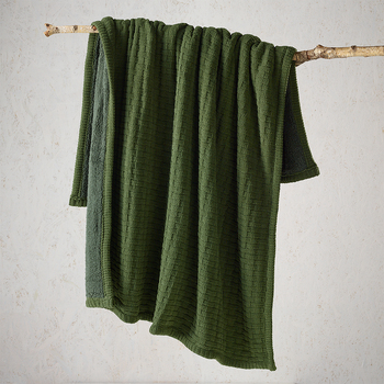 Bianca Amalfi Throw Rug Warm Blanket - Green
