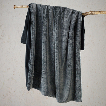 Bianca Hotham Throw Rug/Lounge Soft Warm Blanket Coal