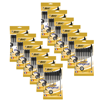 120pc Bic Cristal Original Ballpoint Pen 1.0mm Nib - Black