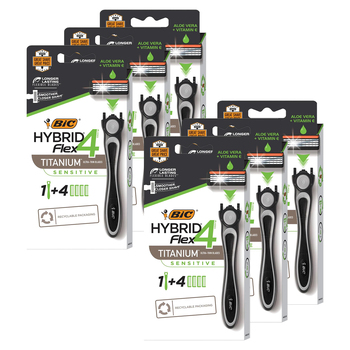 30pc Flex 4 Titanium Sensitive Hybrid 4-Blade Razor Set