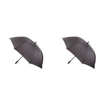 2PK Bobbie J Classic Manual Open Golf Umbrella - Charcoal Grey