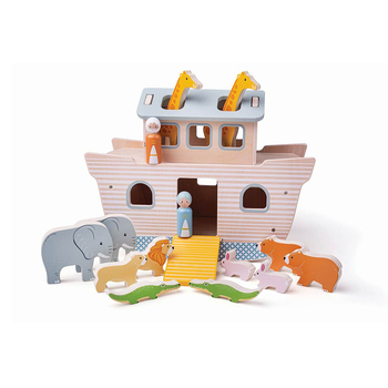 Bigjigs Toys 33.7cm FSC Noah's Ark Kids Wooden Toy 12m+
