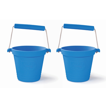 2PK Bigjigs Toys 14cm Activity Bucket Kids Toy Ocean Blue 18m+