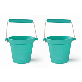 2PK Bigjigs Toys 14cm Activity Bucket Kids Toy Eggshell Green 18m+