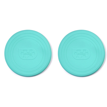 2PK Bigjigs Toys 18cm Flexible Flyer Silicone Flying Disc Eggshell Green 18m+