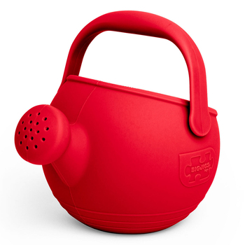 Bigjigs Toys 19cm Silicone Watering Can Kids Toy 18m+ Cherry Red