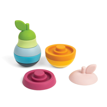 Bigjigs Toys Silicone Stacking Apple & Pear Kids Interactive Toy 12m+