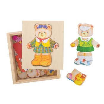 18pc Bigjigs Toys Dress Up Mrs Bear Kids Wooden Toy 3y+