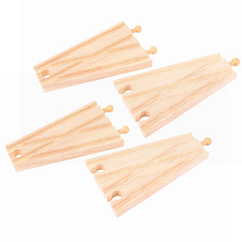 2x 2pc Bigjigs 14.5cm Rail Splitter Tracks Kids Wooden Toy 3y+