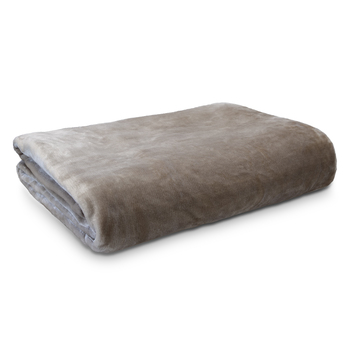 Ardor Boudoir Lucia Luxury Plush Velvet Blanket Queen Bed Stone