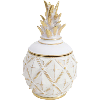 LVD Pineapple Box White Decorative Home Decor Ornament Statue 10.5x19cm