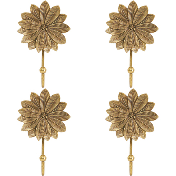 4PK LVD Palm Hook Decorative Home Decor Organisation Gold