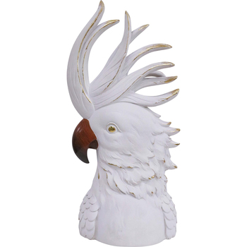 LVD Resin Parrot Head Sculpture Decor 33cm - White