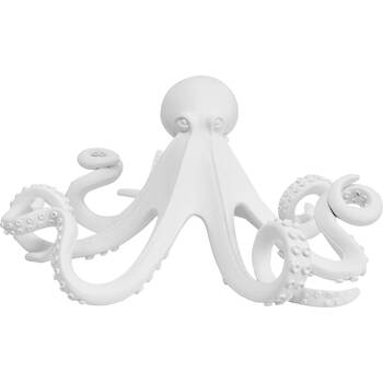 LVD Resin Octopus Decorative Home Sculpture Statue 28x14cm White