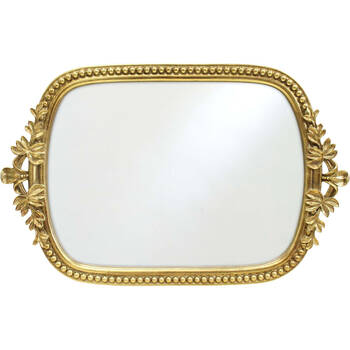 LVD Large Arabella Resin Mirrored Trinket Display Tray 46.5x30cm Gold