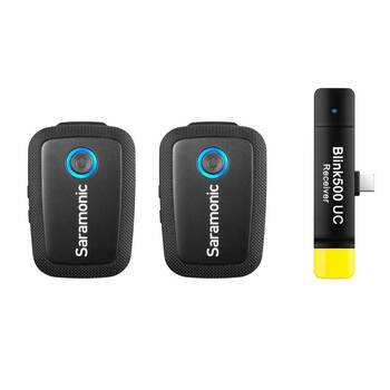 3pc Saramonic Lavalier Wireless Microphone TX/RXUC Kit For Smartphone Black