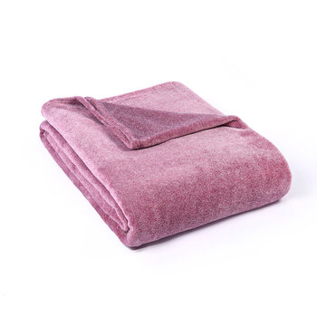 Jason Single Bed Super Soft Melange 320GSM Blanket Plum