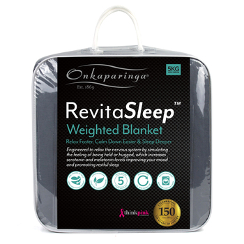 Onkaparinga Adults 5kg 122x183cm Weighted Blanket - Charcoal