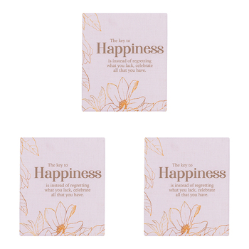 3PK Splosh Blossom Ceramic Happiness Verse Plaque w/ Stand & Hook 112x14cm