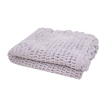 Bambury Decorative Ultra Soft Callista Throw Lilac Cotton Woven