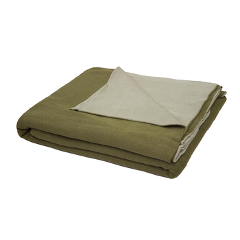 Bambury Decorative Ultra Soft Dolores Throw Olive Cotton Knitted