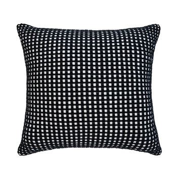 Bambury Waffle Fabric Dora Square Cushion 50x50cm Black