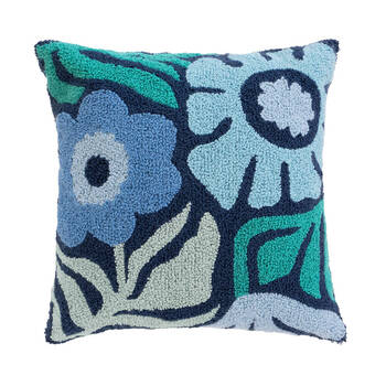 Bambury Lulu Square Sofa Cushion Decorative Throw Pillow 50x50cm Navy