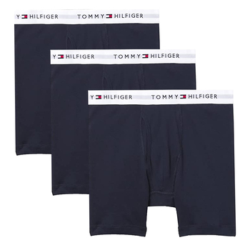 3PK Tommy Hilfiger Men's Size XL Cotton Classic Boxer Briefs Underwear Navy