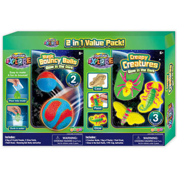 Creative Kids Science Kit Bouncy Balls Creepy Creatures Glow in the Dark 6y+