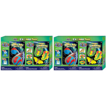 2PK Creative Kids Science Kit Bouncy Balls Creepy Creatures Glow in the Dark 6y+