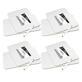 4PK Scribbles Stationery Dual Sided Wood Whiteboard/Chalkboard Office/School A4 5y+