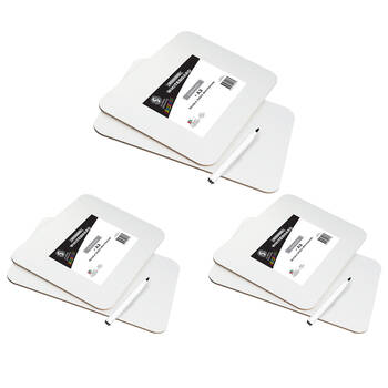 3PK Scribbles Stationery Dual Sided Wood Whiteboard/Chalkboard Office/School A3 5y+