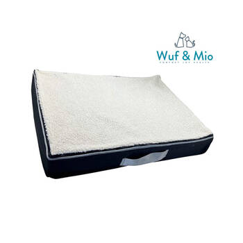 Wuf And Mio Orthopaedic Memory Foam Dog Bed Charcoal Infused 29x20x4in
