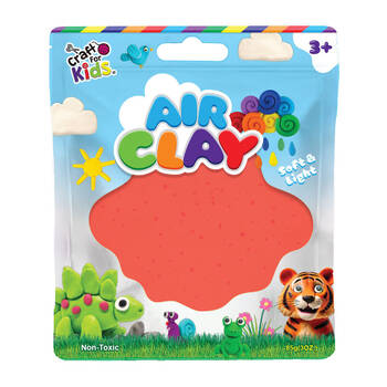 Craft For Kids Air Clay Non-Toxic Resealable Modelling-Clay 3y+ Red 85g