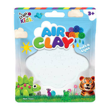 Craft For Kids Air Clay Non-Toxic Resealable Modelling-Clay 3y+ White 85g