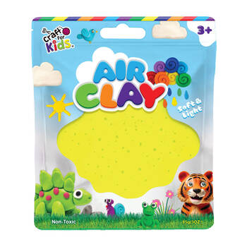Craft For Kids Air Clay Non-Toxic Resealable Modelling-Clay 3y+ Yellow 85g