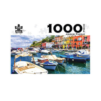 1000pc Puzzlemaster Jigsaw Puzzle Procida Italy Coastal Harbour Scene 12y+