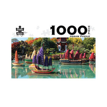 1000pc Puzzlemaster Jigsaw Puzzle Quebec Serenity Harbour Scene 12y+