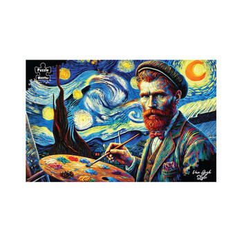 1000pc Puzzlemaster Jigsaw Puzzle Van Gogh Selfie Starry Nights 12y+