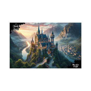 1000pc Puzzlemaster Jigsaw Puzzle Mountain Castle Fantasy Artwork Gift 12y+