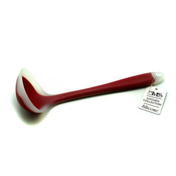BMS Gifts Silicone Ladle Heat Resistant Microwave Oven Dishwasher Safe Red