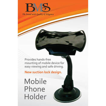 BMS Gifts Mobile Phone Holder Windscreen Suction Mount w/360 Degree Rotation