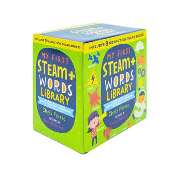 My First STEAM+ Words Library 8 Board Book Box Set Chris Ferrie Sourcebooks Inc
