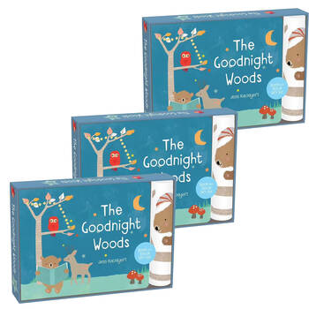 3PK The Goodnight Woods Children's Hardback Book And Decal Set Jess Racklyeft