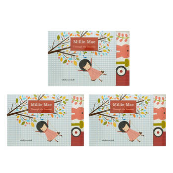 3PK Millie-Mae Through the Seasons Kid's Hardback Book & Decal Set Natalie Marshall