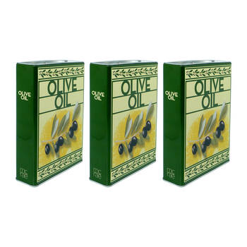 3x 4pc McRae Publishing Olive Oil Gift Tin w/Tea Towel and Recipe/History Book