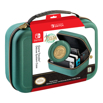 RDS Industries Nintendo Switch Game Traveller Deluxe System Case Zelda ToTK GRN